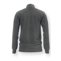 Tam Fermuarlı Sweatshirt Gri